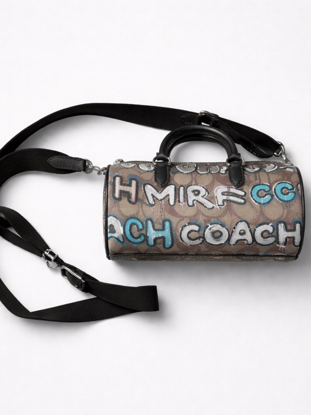 Coach x Mint + Surf Lacey Crossbody Bag with Khaki Multi Graffiti Print
